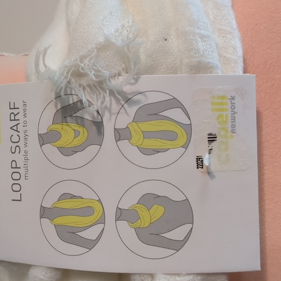 Capelli of New York Vintage Loop Scarf, Creamy Soft White - Picture 3 of 7